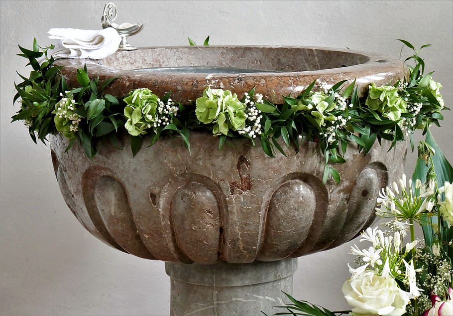 arrangement, flower pot, catholic, art and craft Free HD Wallpaper