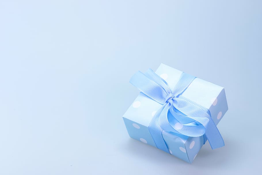 Blue Gift Boxes, wrapping paper, christmas shopping, merry christmas, package Free HD Wallpaper