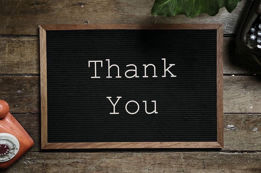 Business Thank You Note Ideas, closeup, blackboard, felt board, handwriting Free HD Wallpaper