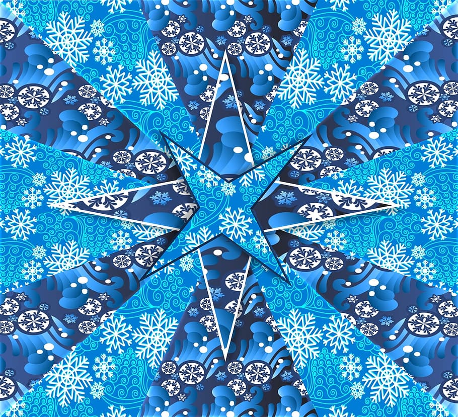 Christmas Snow Pattern, pattern, geometric, full frame, abstract