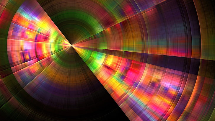 Colorful Digital Abstract Art, science, bright, curve, blurred motion