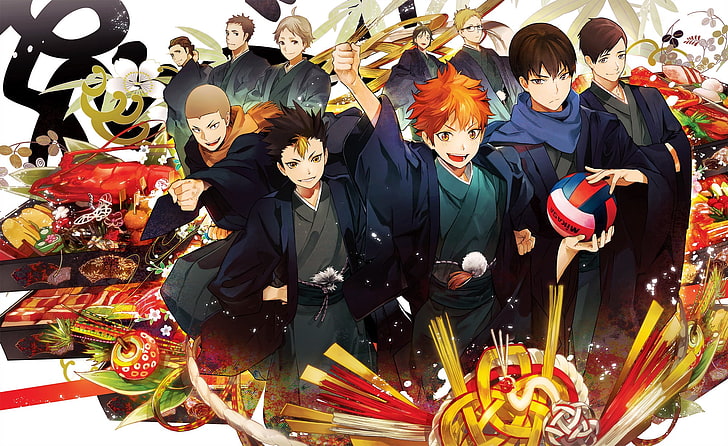 Cool Haikyuu, tanaka rynosuke, large group of people, haikyuu, men Free HD Wallpaper