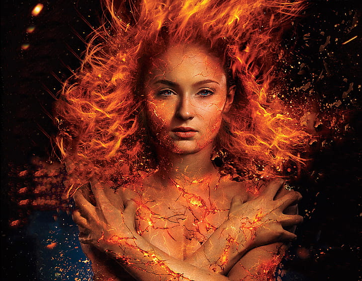 Dark Phoenix Saga, sophie turner, jean grey, xmen dark phoenix, xmen Free HD Wallpaper