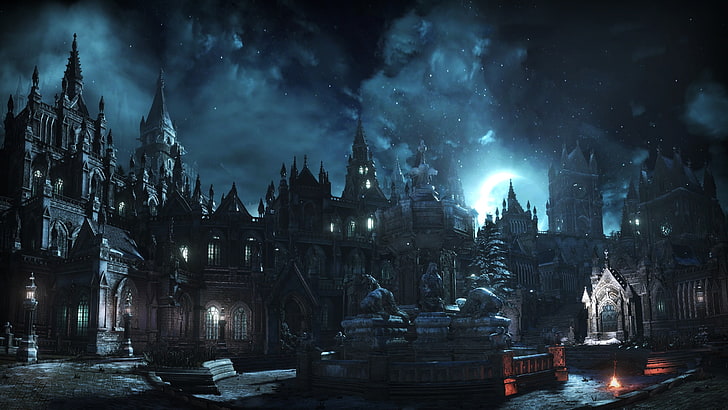 Dark Souls Cathedral, rainy season, irithyll, city, water Free HD Wallpaper