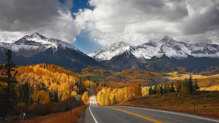 Fall Barn Scenery, mountain range, blue, travel, journey Free HD Wallpaper