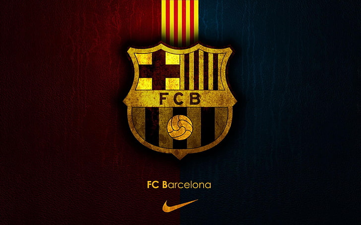 FC Barcelona Logo Black and White, design, script, western script, text Free HD Wallpaper