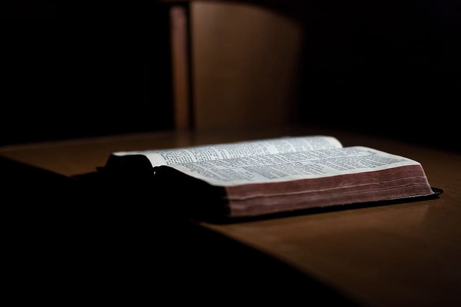 Holy Bible Cross, shadow, spirituality, closeup, religion Free HD Wallpaper