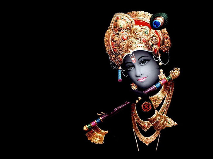 Jai Shri Krishna, creativity, sri, traditional clothing, indoors Free HD Wallpaper