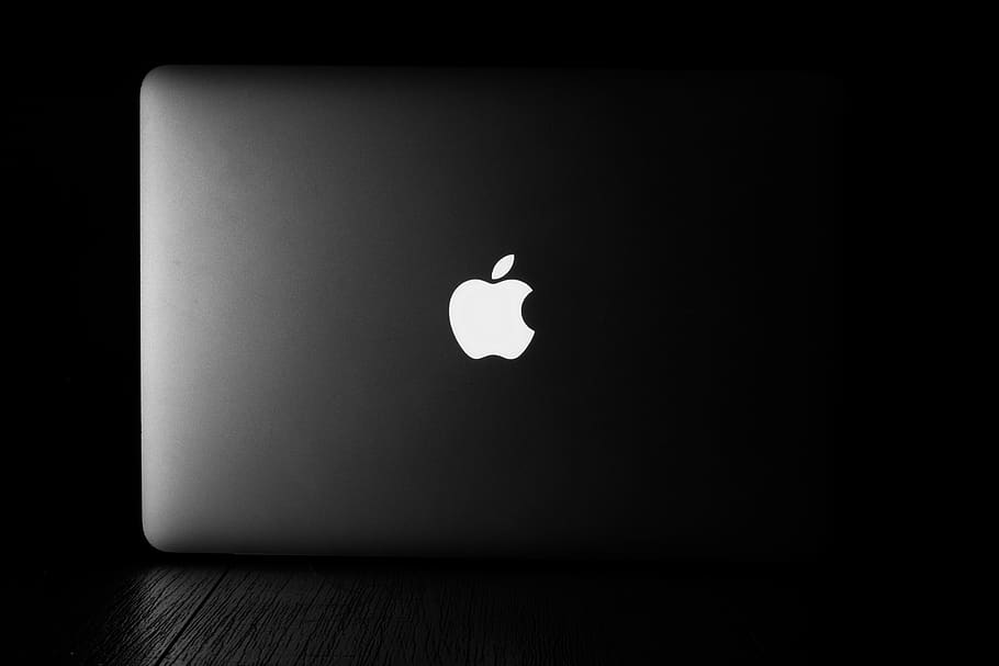 MacBook Pro Case, studio shot, copy space, stage, black color