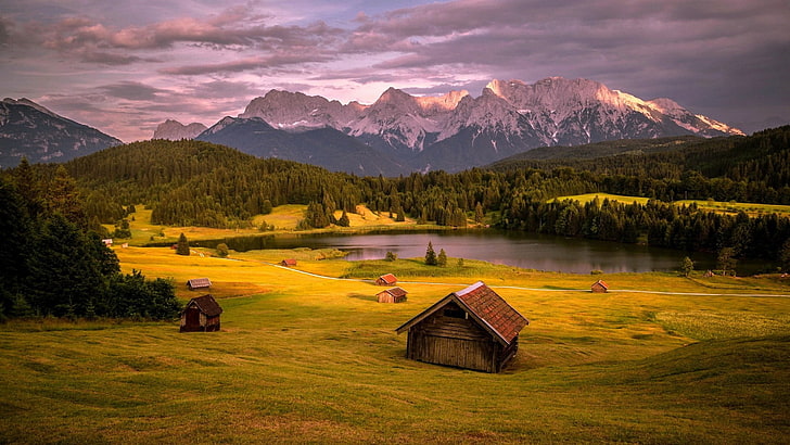 Montana Pics, plant, lake, mountains, trees Free HD Wallpaper