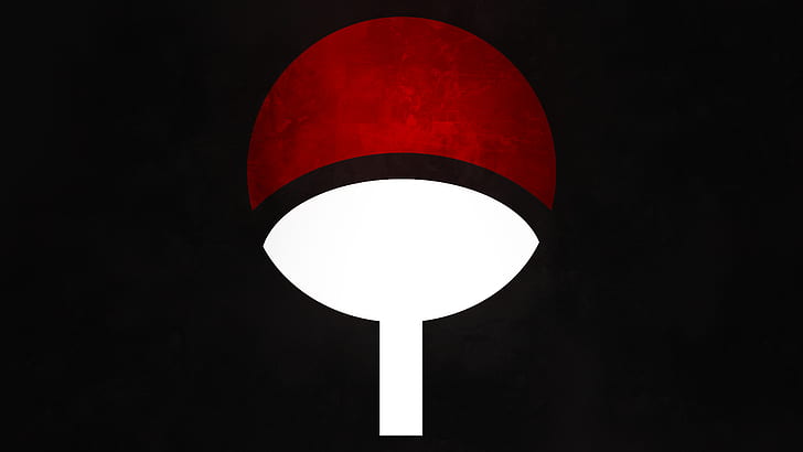 Naruto Uchiha Clan Symbol, red, white, symbol, naruto