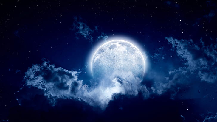 Night Sky Backdrop, night, moon, 8k uhd, sky Free HD Wallpaper
