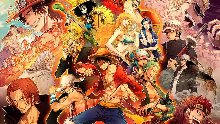 One Piece Straw Hat Crew, one, piece, straw hat pirates, monkey d luffy Free HD Wallpaper