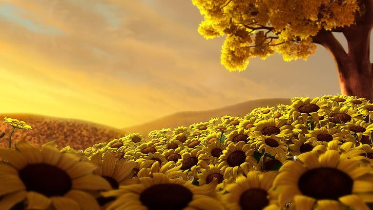 Short Sunflower Poems Quotes, environment, pollen, closeup, vulnerability Free HD Wallpaper