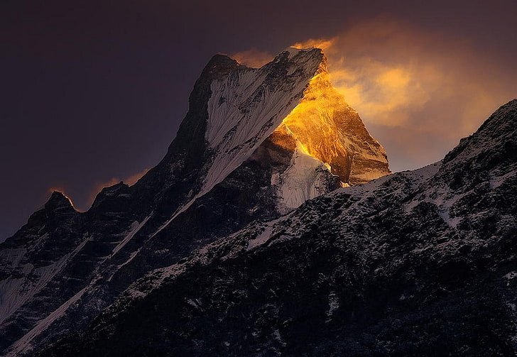 Uttarakhand HD, outdoors, volcano, environment, sky