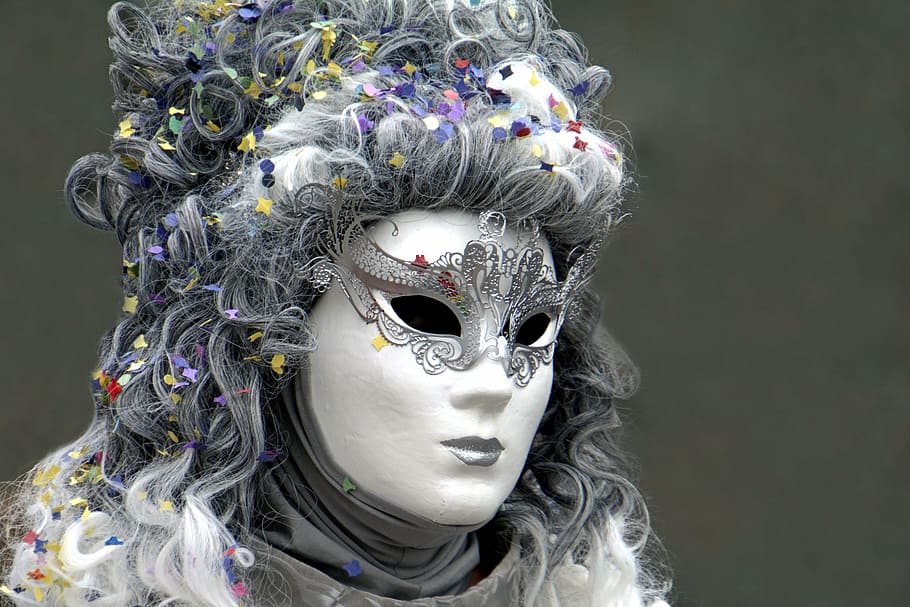 Venetian Carnival Mask, face, halloween, italian, people Free HD Wallpaper