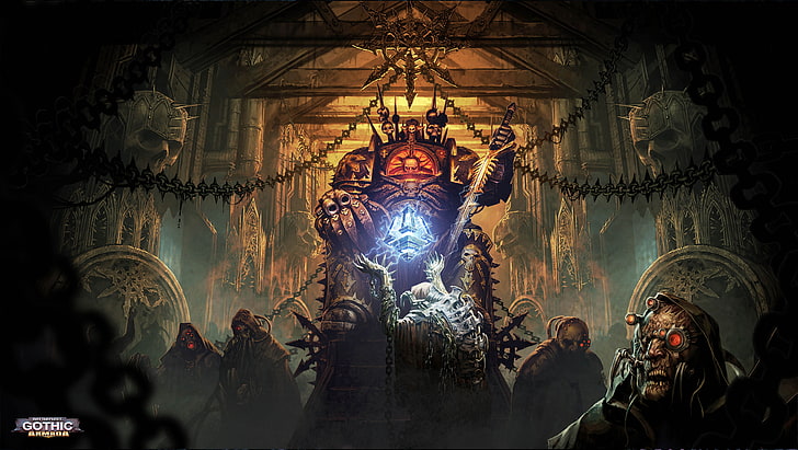 Warhammer Chaos, the black legion, place of worship, human representation, men Free HD Wallpaper