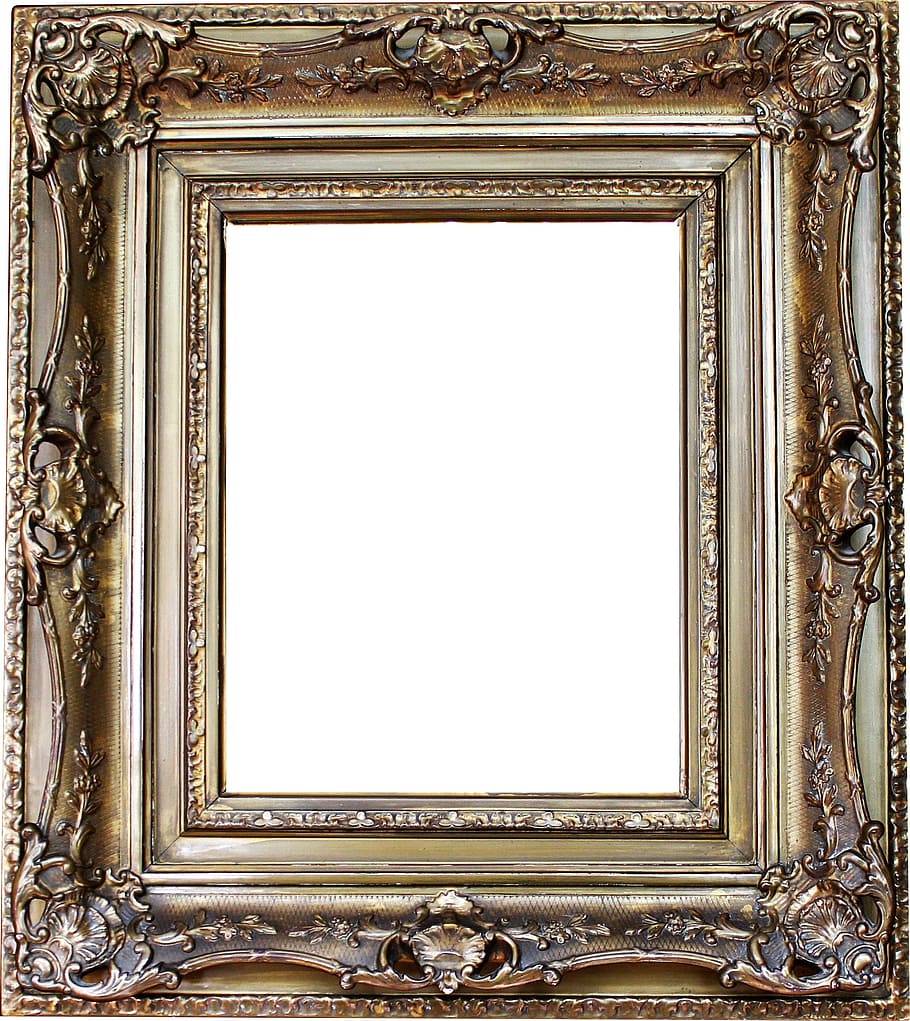 Antique Mirror Frame Styles, gold colored, oldfashioned, decorated, indoors Free HD Wallpaper