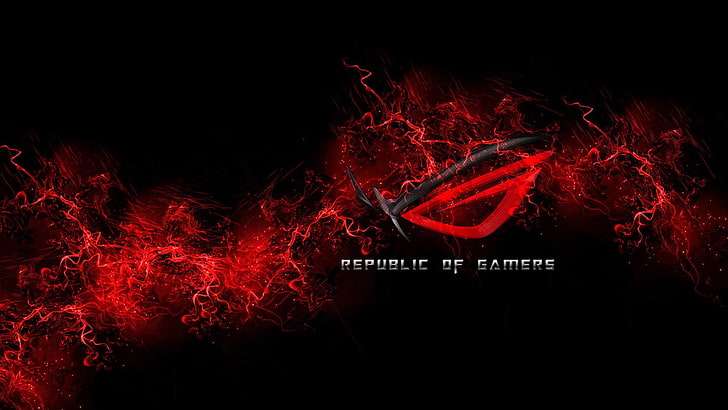 Asus Red, gamers, abstract, technology, republic Free HD Wallpaper