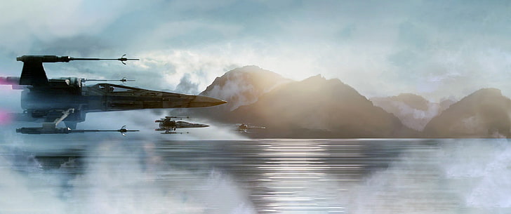 Awesome Star Wars, xwing, nature, waterfront, star wars Free HD Wallpaper