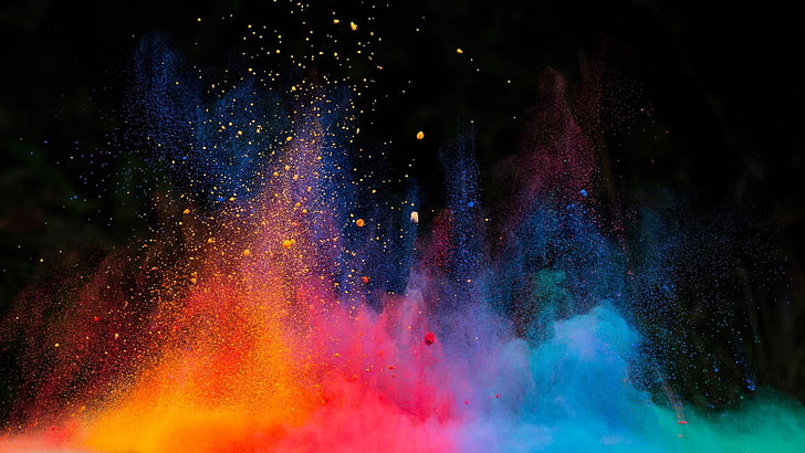 Black Powder Explosion Photography, multicolor, holi, motion, outdoors Free HD Wallpaper