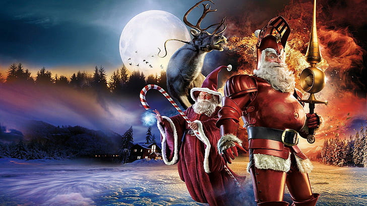 Christmas Snow, merry christmas, christmas, fantasy, Christmas Free HD Wallpaper