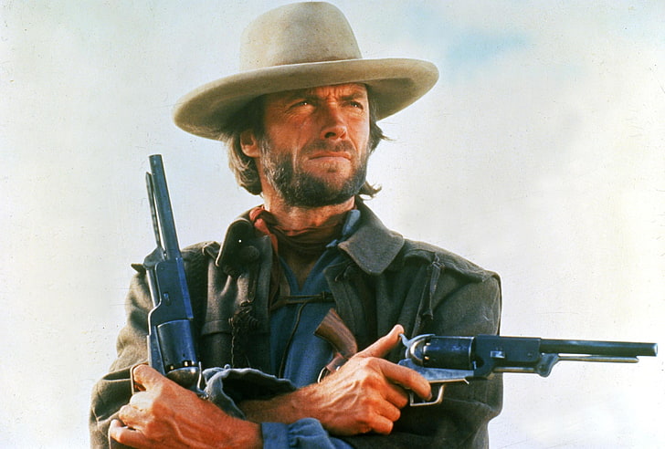 Clint Eastwood High Plains Drifter, government, front view, beard, males