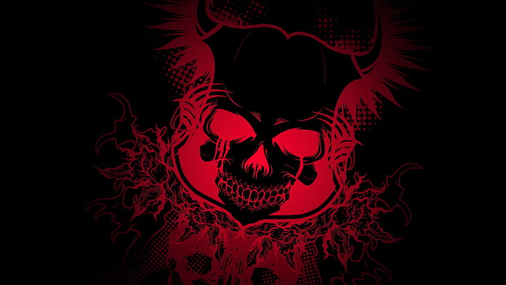 Demon Skull Clip Art, gradient, devil, Devil, black Free HD Wallpaper