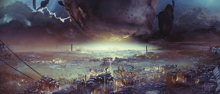 Destiny Hive Concept Art, industry, technology, environmental issues, pollution Free HD Wallpaper