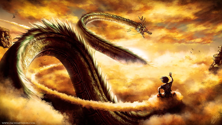 Dragon Ball Z Nimbus, arts culture and entertainment, animal, no people, gold colored Free HD Wallpaper