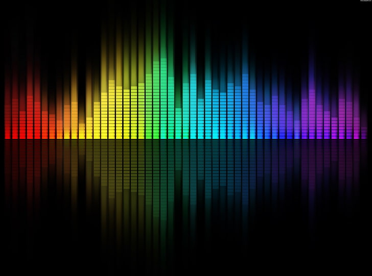 Equalizer, blue, arts culture and entertainment, illuminated, colorful Free HD Wallpaper