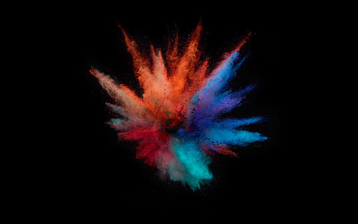 Exploding Colors, talcum powder, simple background, explosive, abstract Free HD Wallpaper