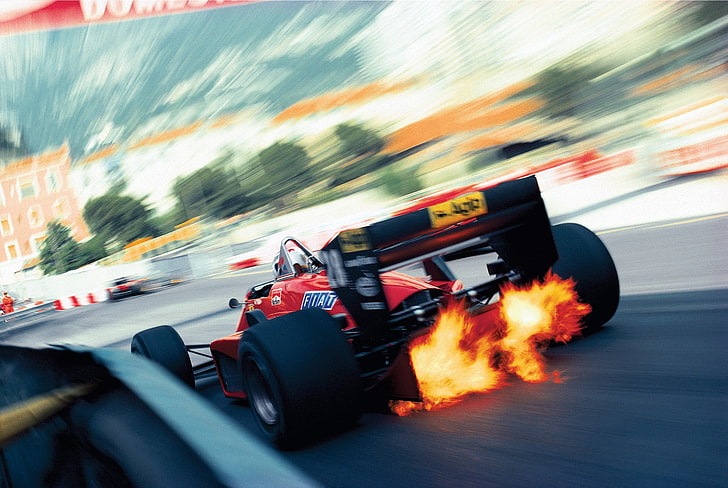 F1 Car Top Speed, motion, motion blur, burning, speed Free HD Wallpaper