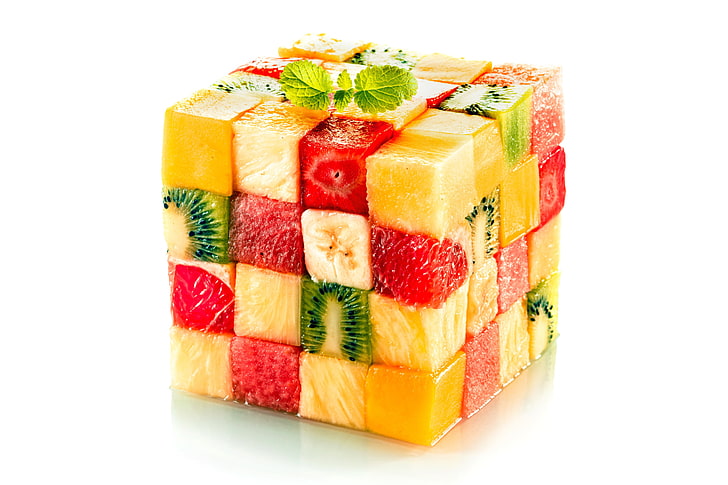 Friut Cubes, watermelon, food and drink, freshness, part of Free HD Wallpaper