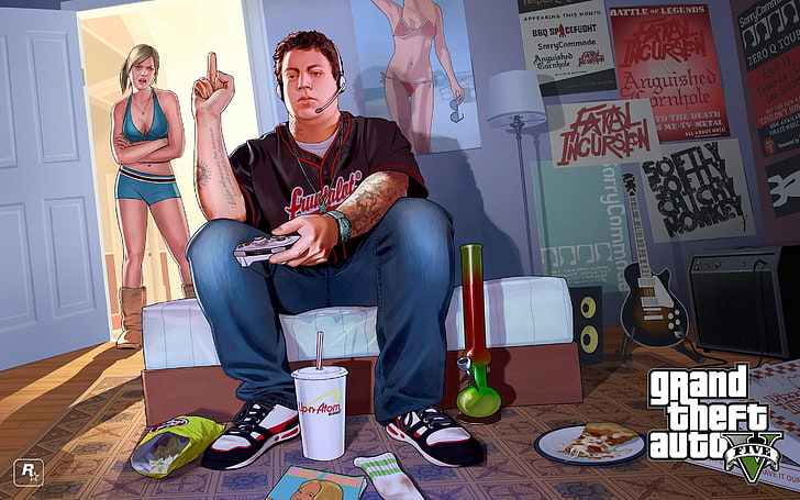 GTA Wii U, working, office, women, two people Free HD Wallpaper