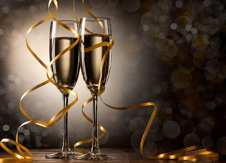 Happy New Year Banner 2021, glass  material, christmas, still life, alcohol Free HD Wallpaper