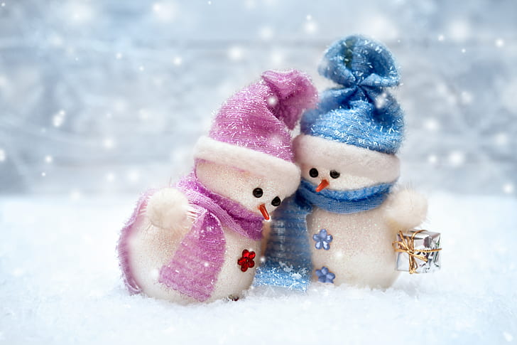 Holiday Snowman, new year, snow, christmas, Christmas Free HD Wallpaper