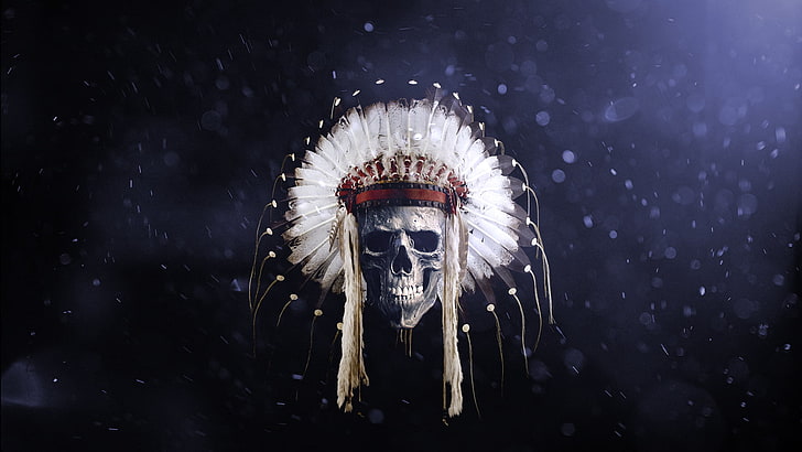 Indian Warrior Skull, arts culture and entertainment, outdoors, closeup, no people Free HD Wallpaper