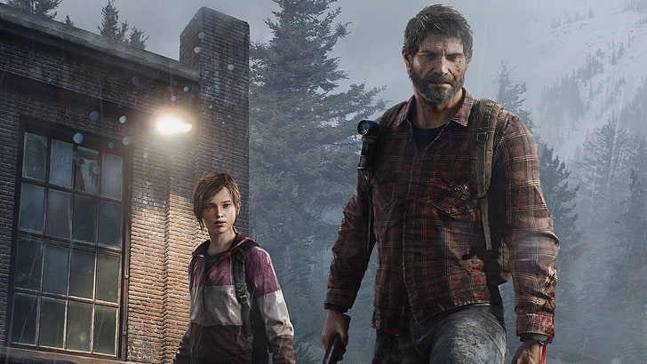 Joel Last of Us, relaxation, walking, looking at camera, people Free HD Wallpaper