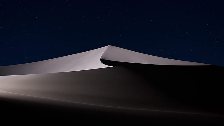 Mac OS Stock, sand, dunes, desert, night Free HD Wallpaper