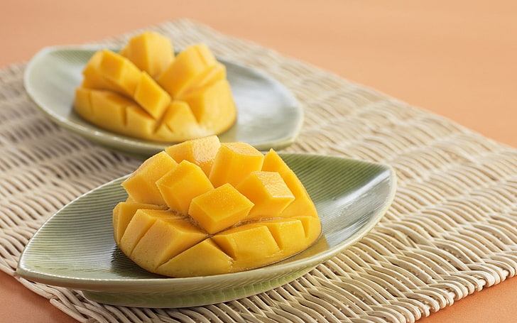 Mango Gradient, tropical fruit, healthy eating, place mat, wellbeing Free HD Wallpaper