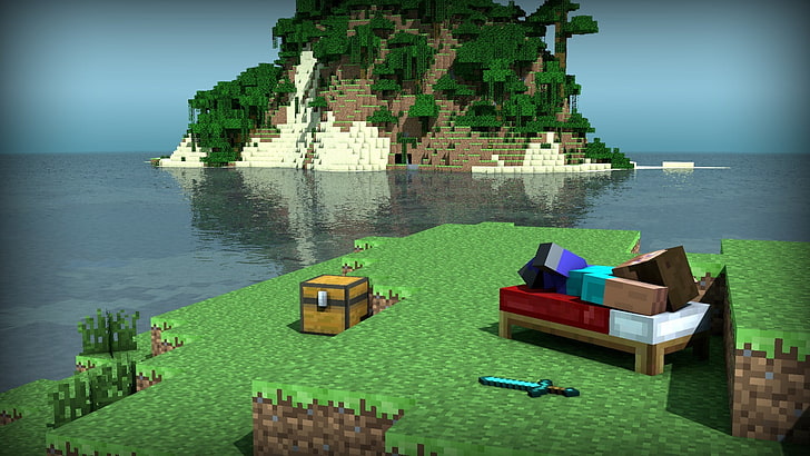 Minecraft PE Game, harbor, video games, travel destinations, outdoors Free HD Wallpaper