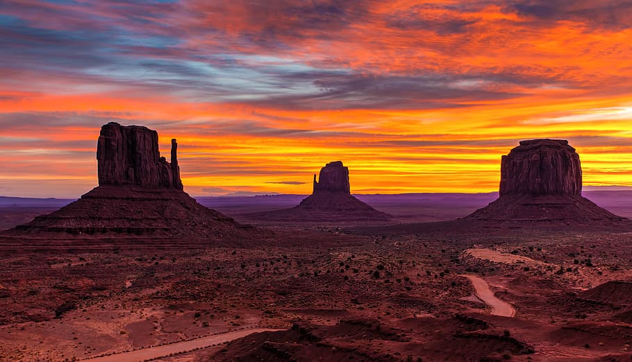 Monument Valley Arizona Sunrise, climate, no people, north american tribal culture, outdoors Free HD Wallpaper