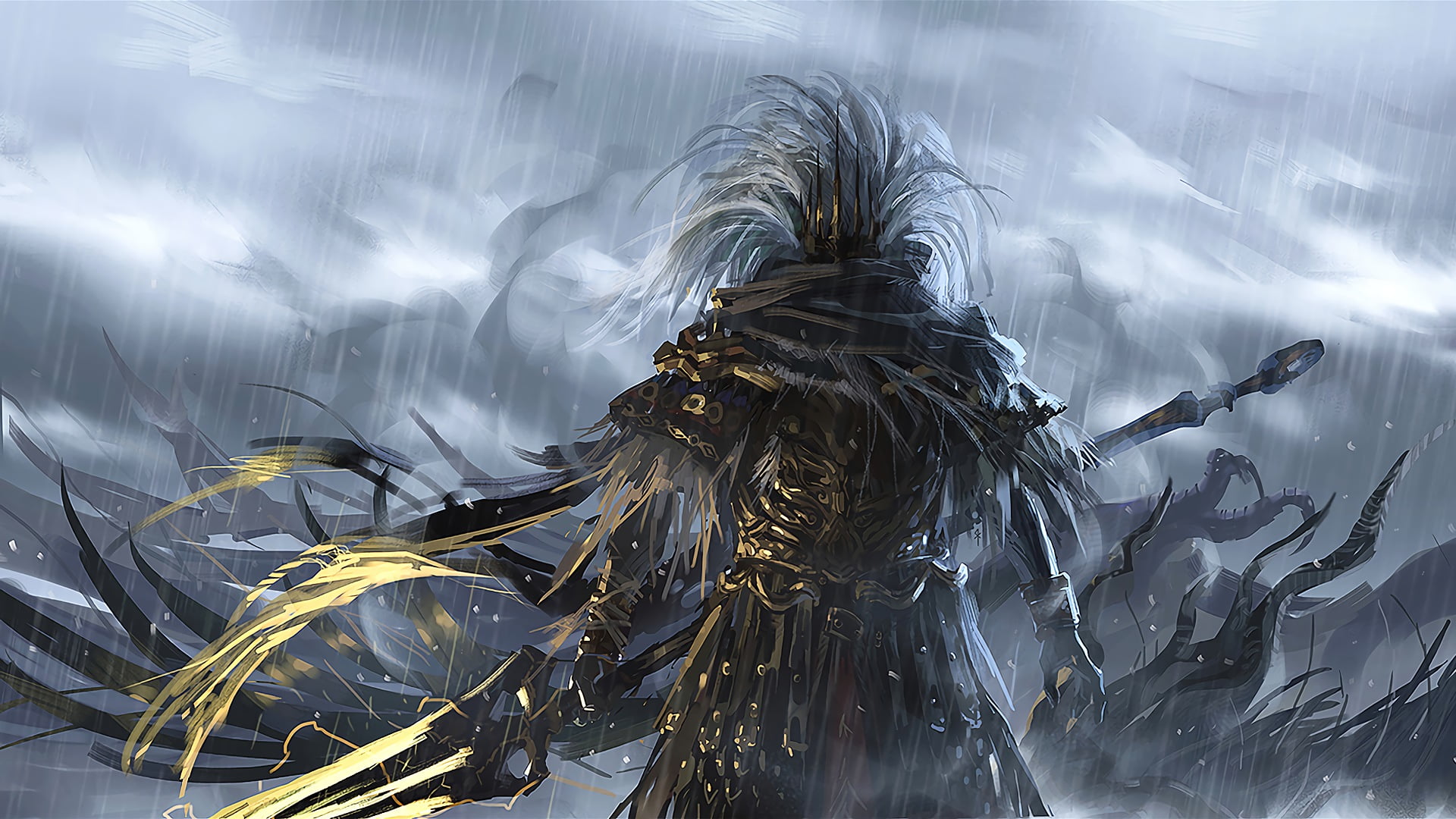 Nameless King Fan Art, outdoors, nameless king, digital art, vertebrate