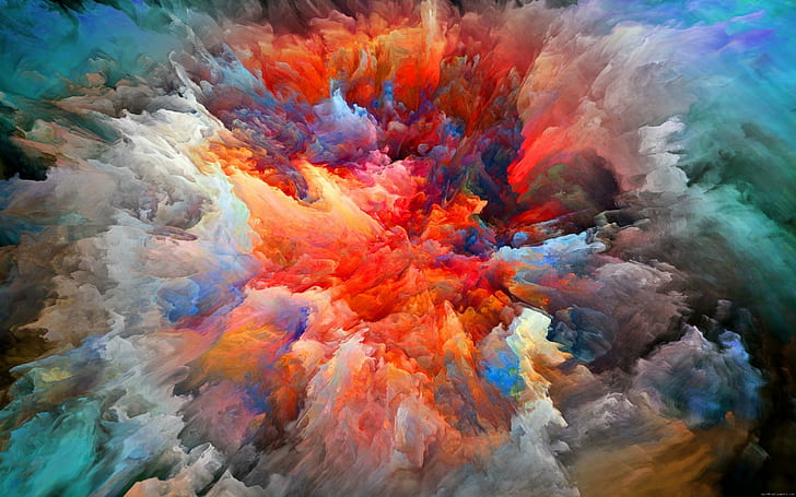 Paint Explosion, color, abstract, explosion, painting,