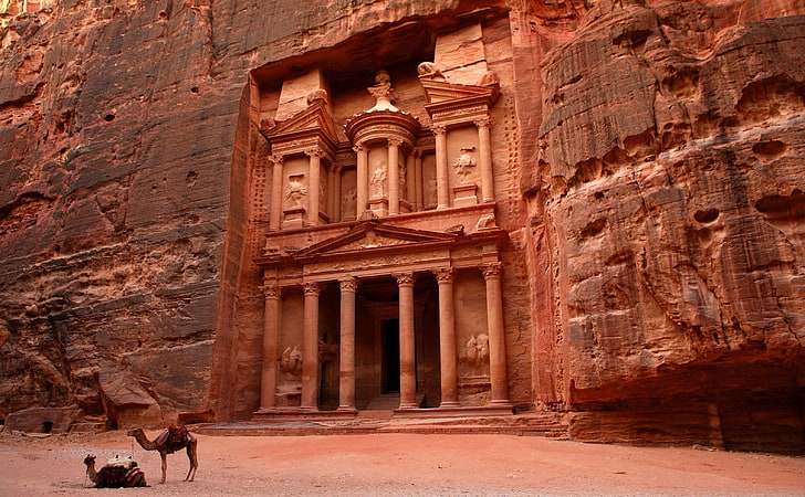 Petra Egypt, architecture, ancient civilization, old ruin, the past Free HD Wallpaper