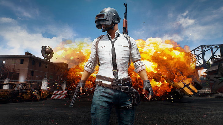 Player Unknowns Battlegrounds, danger, fire, burning, video games Free HD Wallpaper