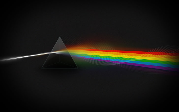 Rainbow Prism, multi colored, illustration, vibrant color, physics Free HD Wallpaper