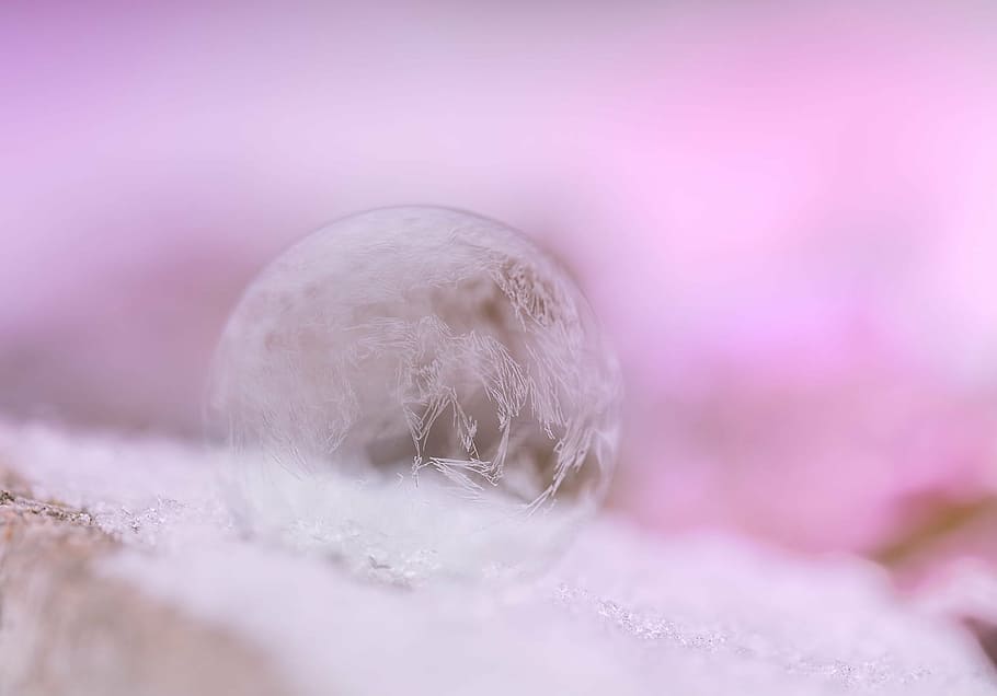 single object, illuminated, purple, ice cold