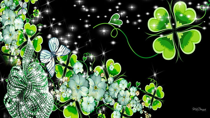 sizzle, shining, irish, flowers Free HD Wallpaper